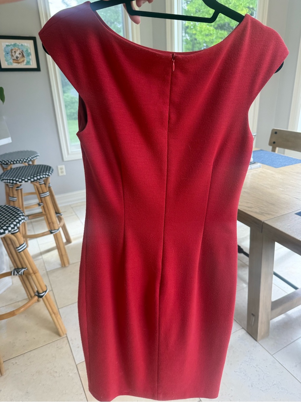 David Meister Cap Sleeve Red Sheath Dress - Women - Picture 5 of 5